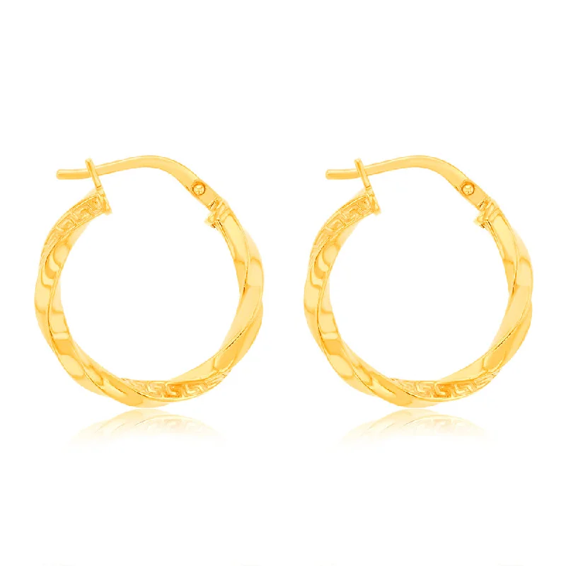 9ct Yellow Gold Silverfilled Earrings