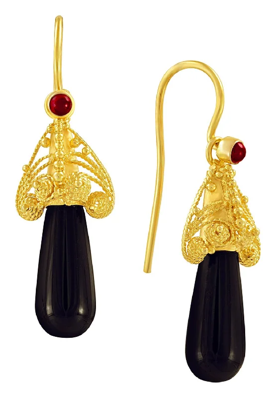 Drury Lane Onyx Earrings