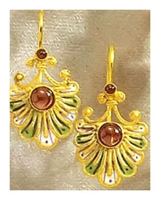 Renaissance Madrigal Garnet Earrings