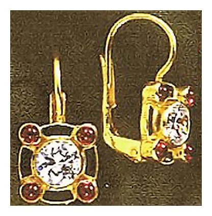 Stella for Star Cubic Zirconia and Garnet Earrings