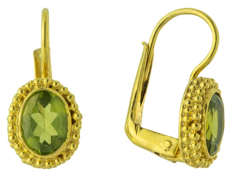 Victorian Oval Peridot Earring