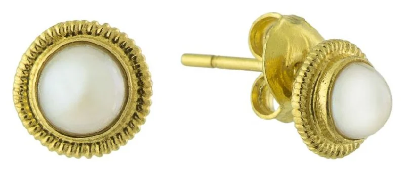 Victorian Pearl Stud Earrings