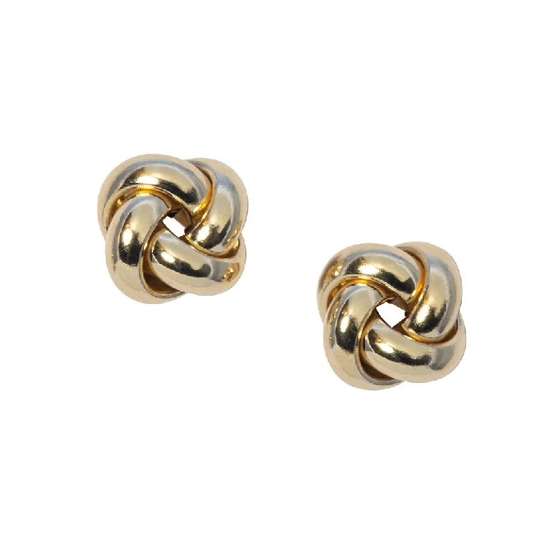 14K Yellow Gold Italian Knot Stud Earrings