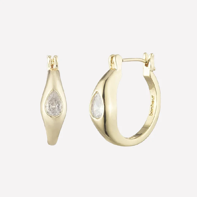 Babette Crystal Hoop Earrings