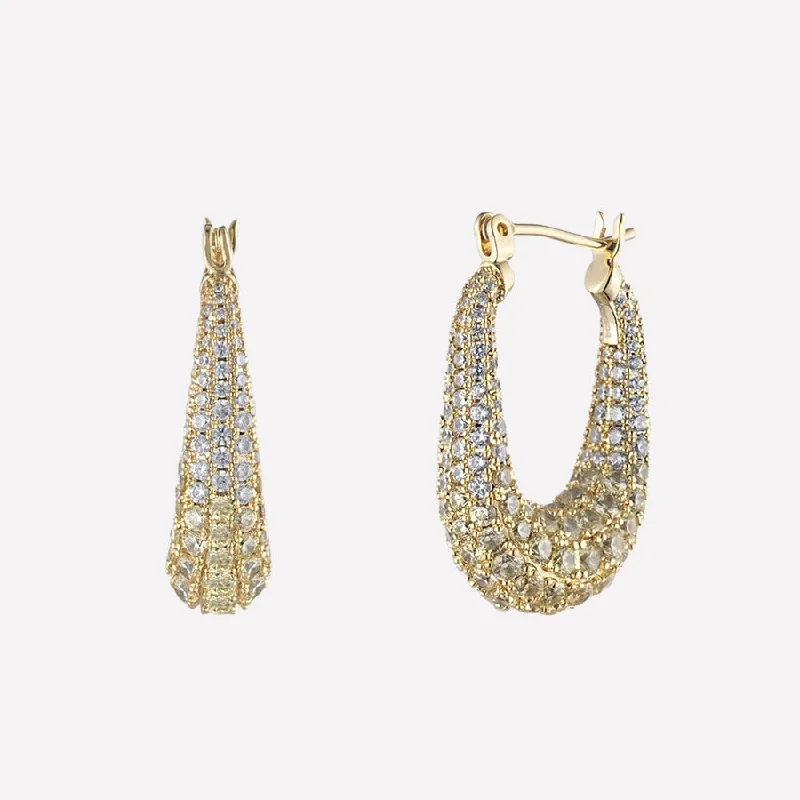 Cybele Crystal Hoop Earrings