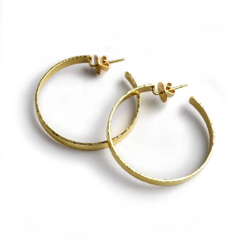 Elizabeth Locke Flat Ribbon Hoop Earrings