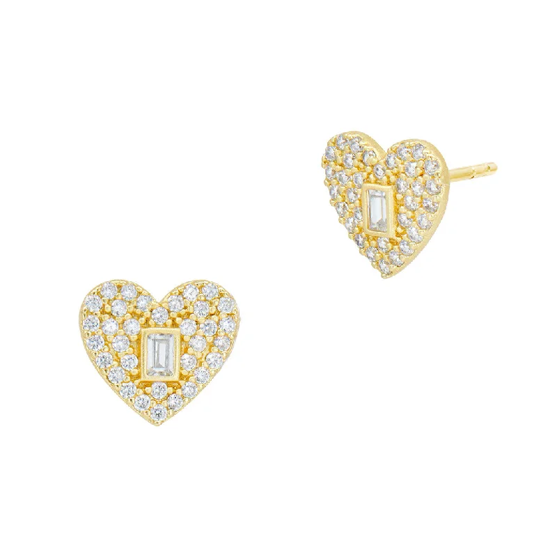 Freida Rothman Locked in LOVE Stud Earrings