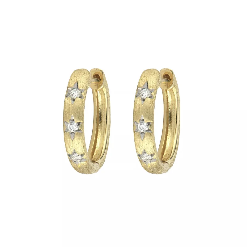 Jude Frances Ruth Diamond Star Hoop Earrings