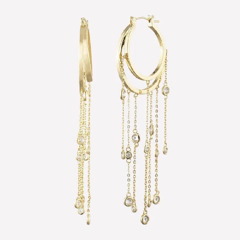 Juliette Fringe Hoop Earrings