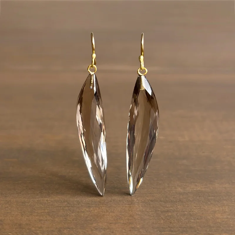 Smoky Topaz Brancusi Earrings