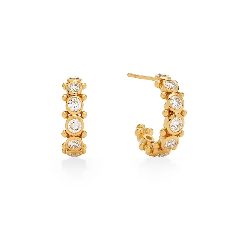 Temple St. Clair Diamond Eternity Hoop Earrings