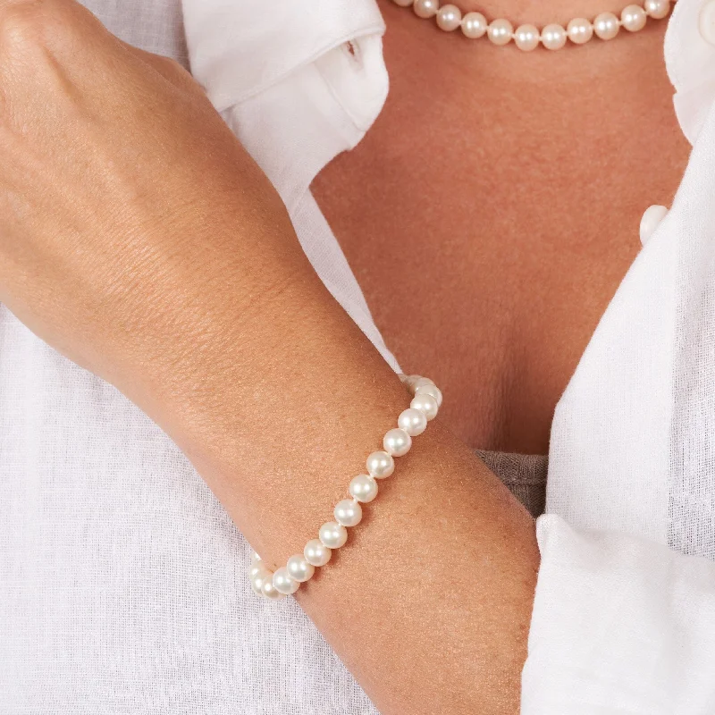 6.5-7.0 mm AAA White Freshwater Pearl Bracelet