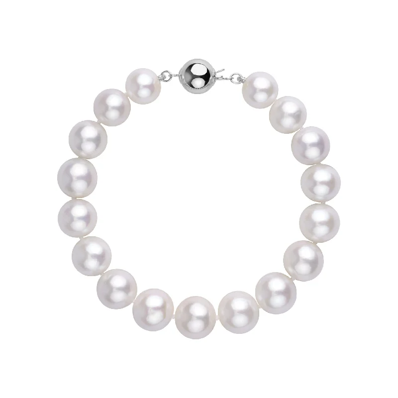 9.1-10.9 mm White Edison Freshwater Pearl Bracelet