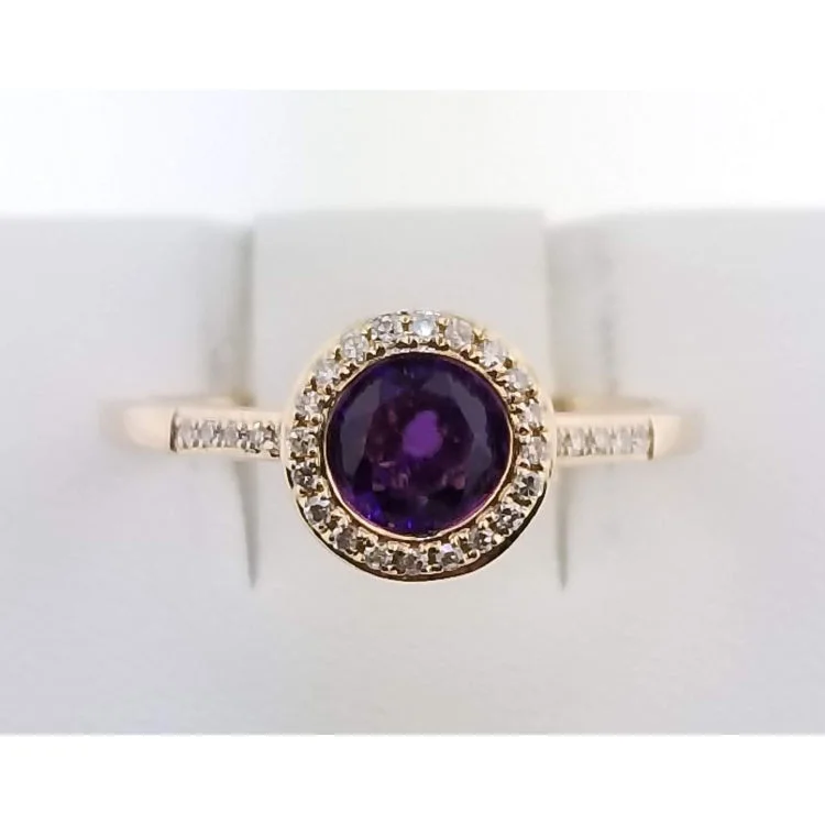 Halo Amethyst Ring