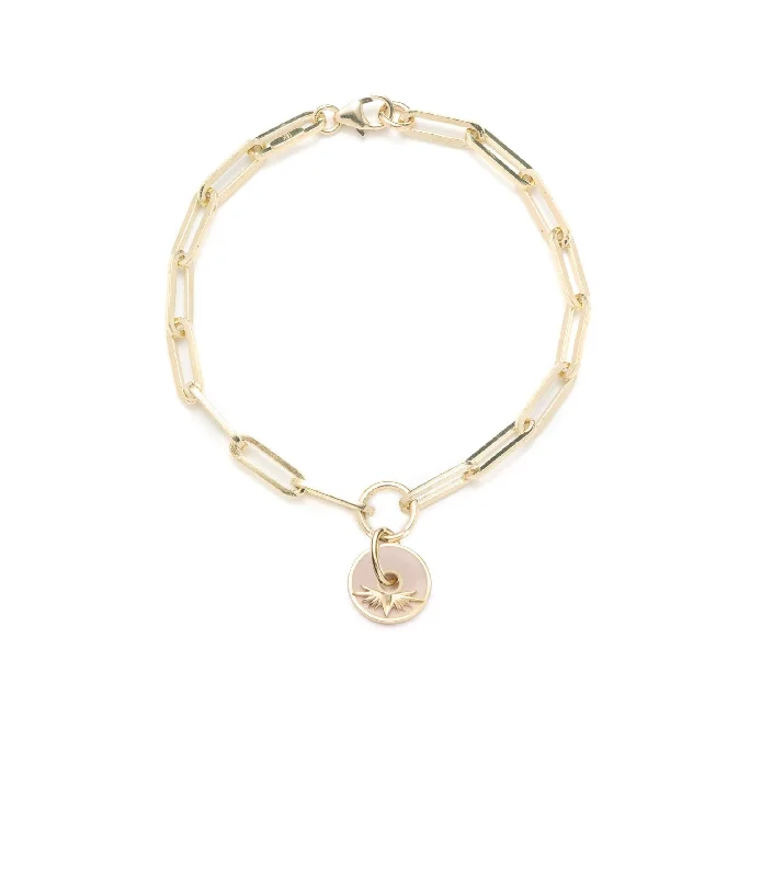 Blush Wings - Vivacity: Disk Classic Fob Clip Chain Bracelet