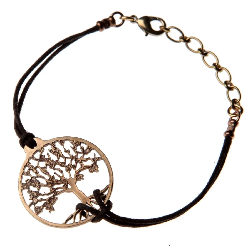 Tree of Life Delicate Peace Bronze Adjustable Bracelet