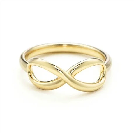 East2West Sterling Silver Sideways Infinity Symbol in Yellow Gold Plate