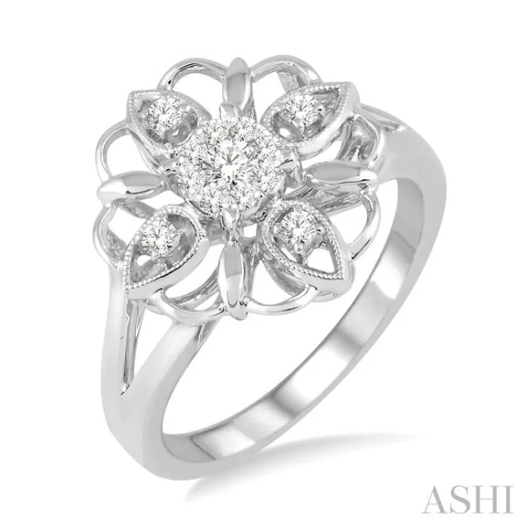 1/4 Ctw Diamond Lovebright Ring in 14K White Gold