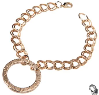 Infinity Peace Bronze Pendant Link Bracelet