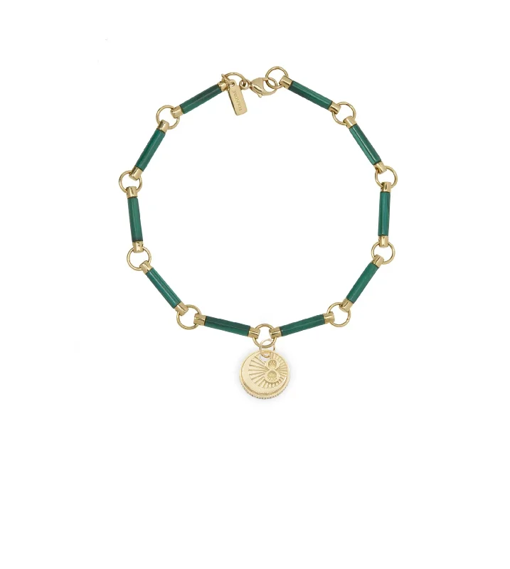 Karma : Malachite Stone Chain Bracelet