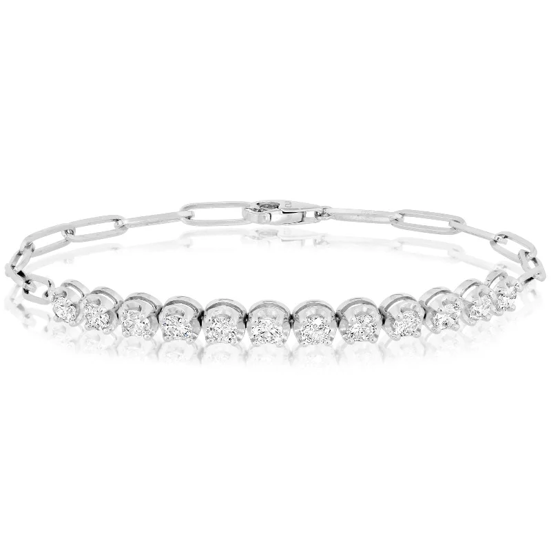 1.80 Carat Diamond Center Station Bracelet