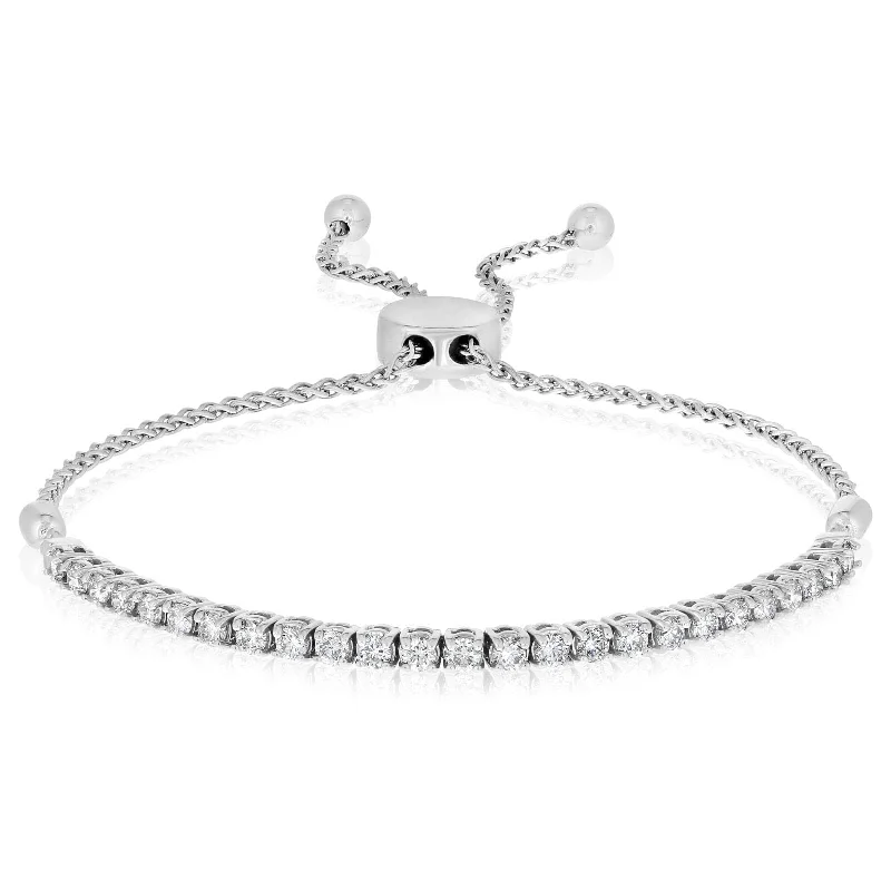 1 Carat Diamond Adjustable Tennis Bolo Bracelet