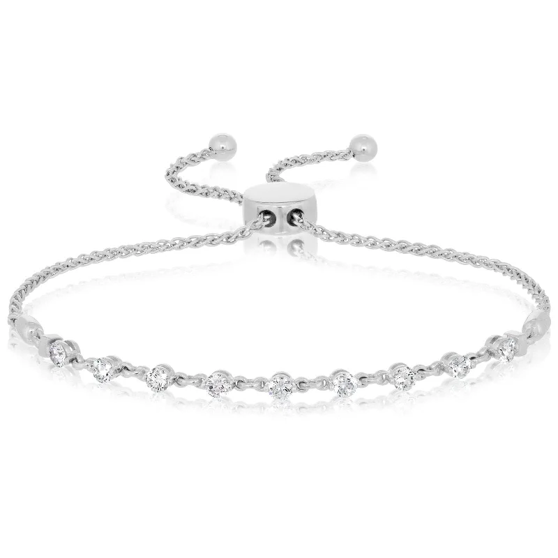 3/4 Carat Diamond Adjustable Bolo Bracelet