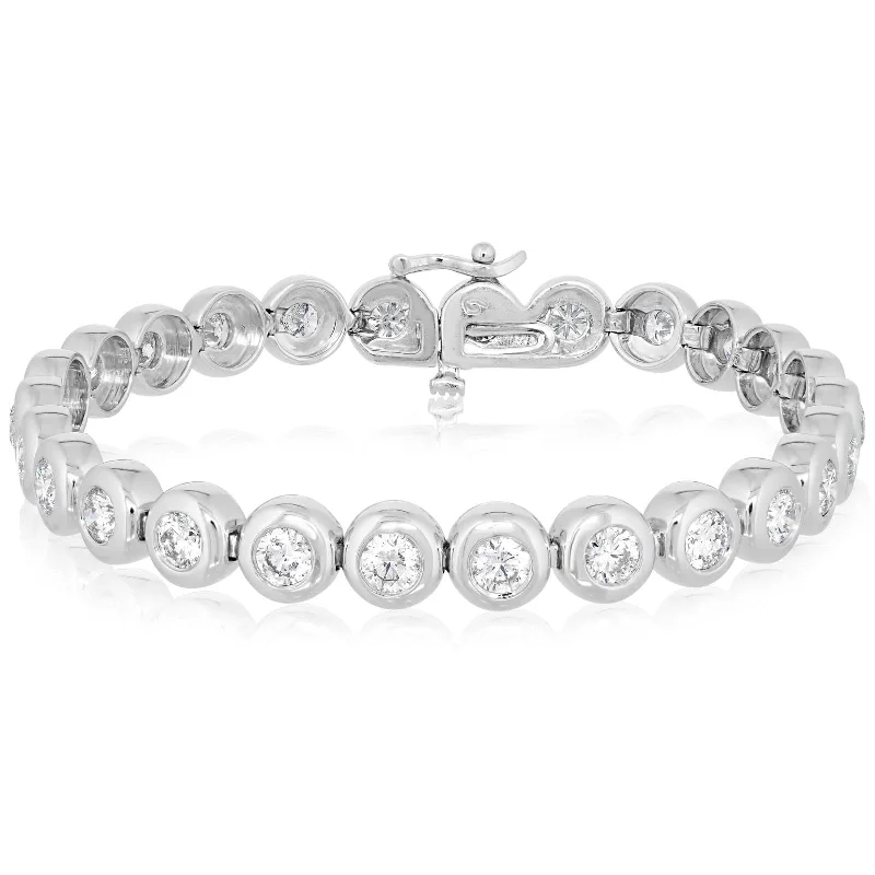 5.50 Carat Bezel Set Diamond Line Bracelet