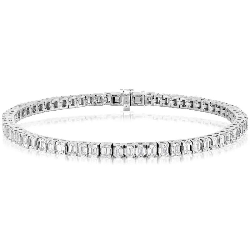 6 Carat Emerald Cut Diamond Tennis Bracelet