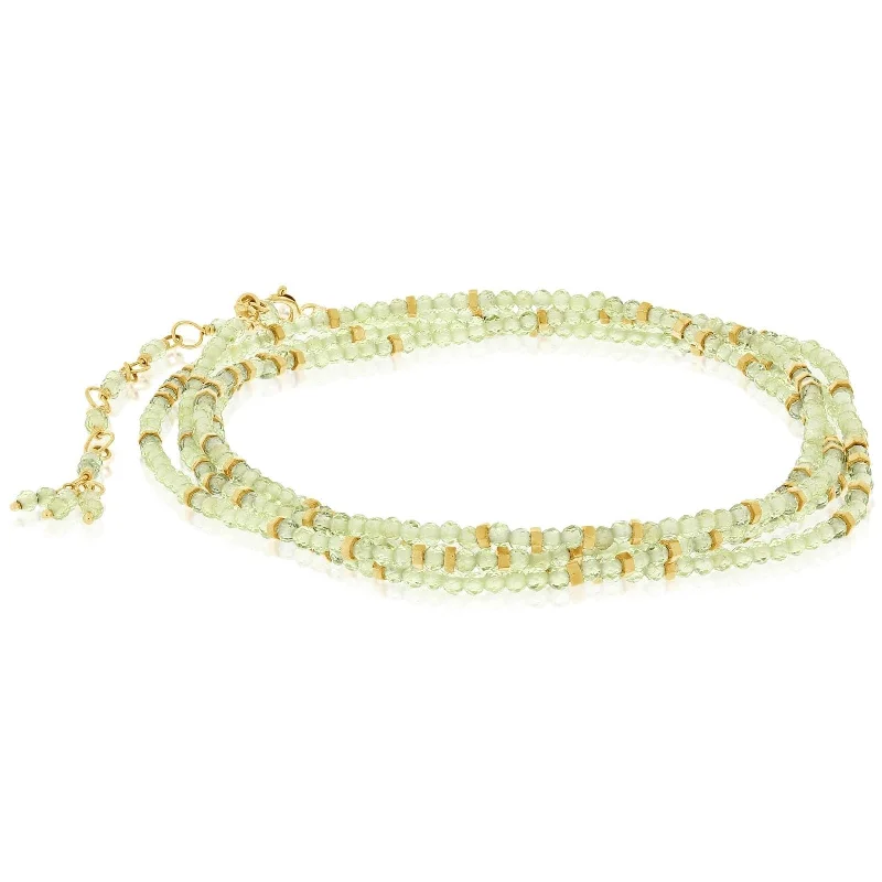 ANNE SPORTUN Peridot Beaded Wrap Bracelet