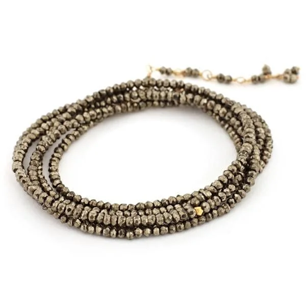 ANNE SPORTUN Pyrite Beaded Wrap Bracelet