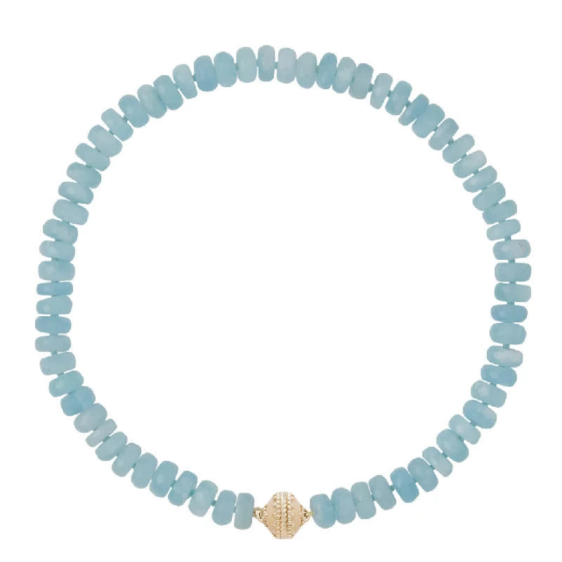 Clara Williams Nancy Aquamarine Rondelle Necklace