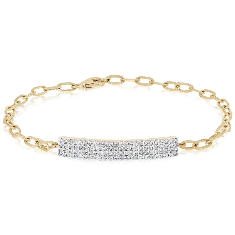 Diamond Bar Chain Bracelet