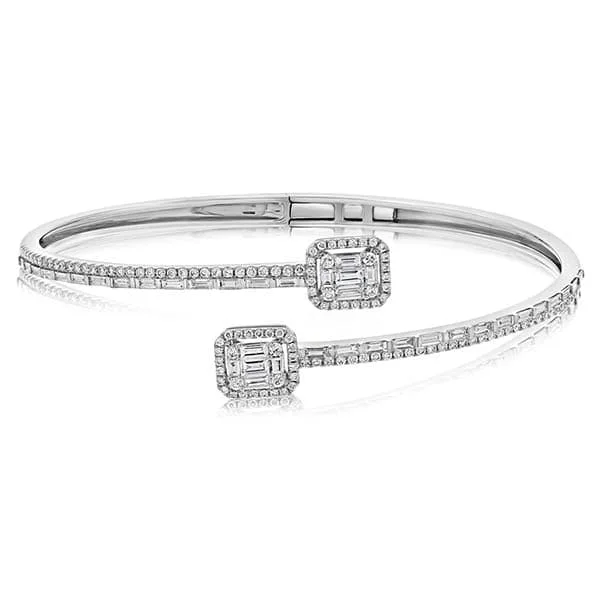 Diamond Bypass Cuff Bracelet