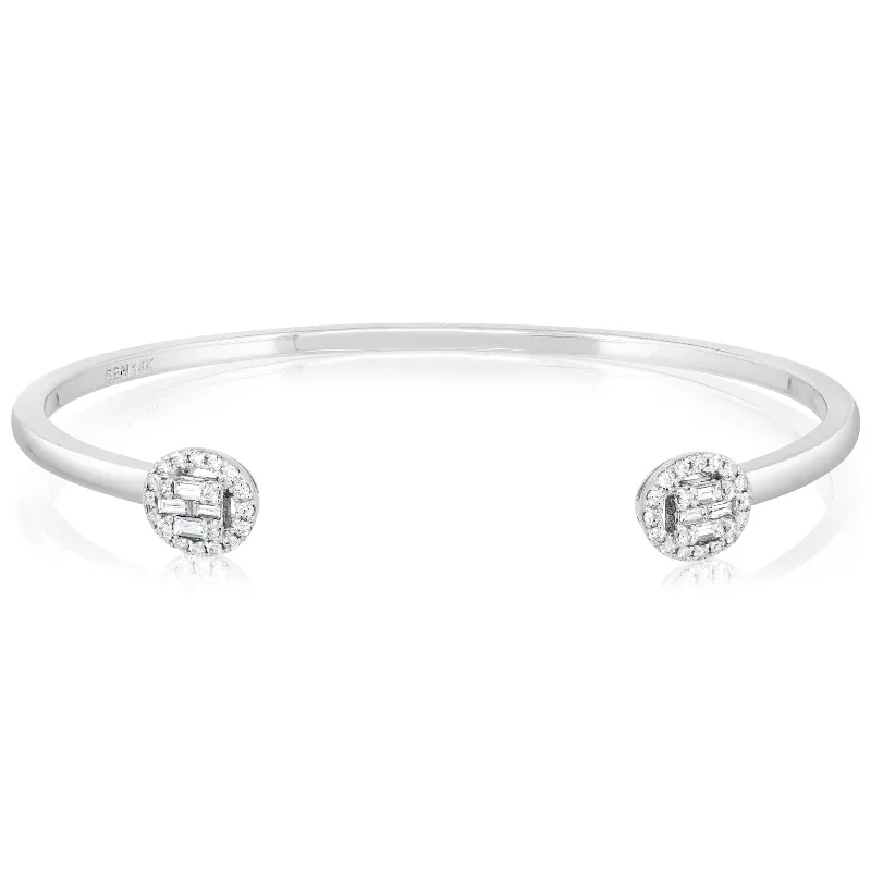 Diamond Cluster Cuff Bracelet