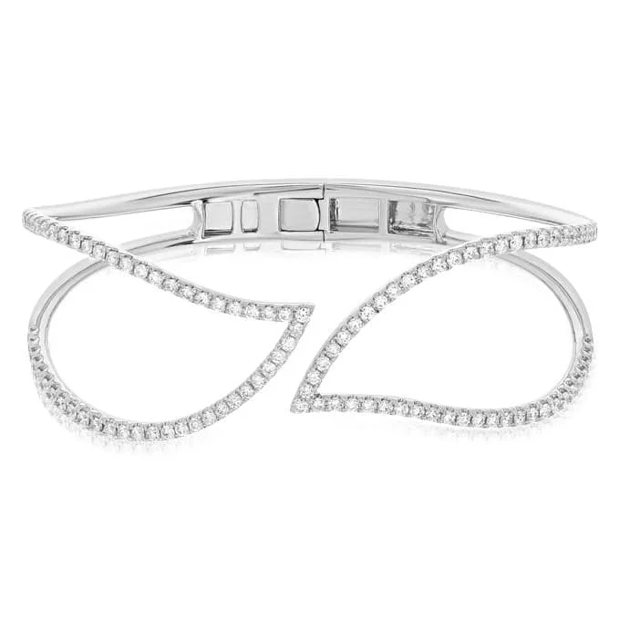 Diamond Cuff Bypass Bracelet