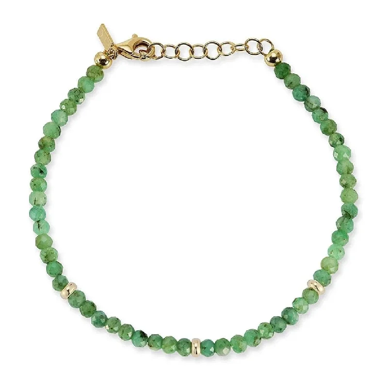 EF COLLECTION Emerald Birthstone Bead Bracelet