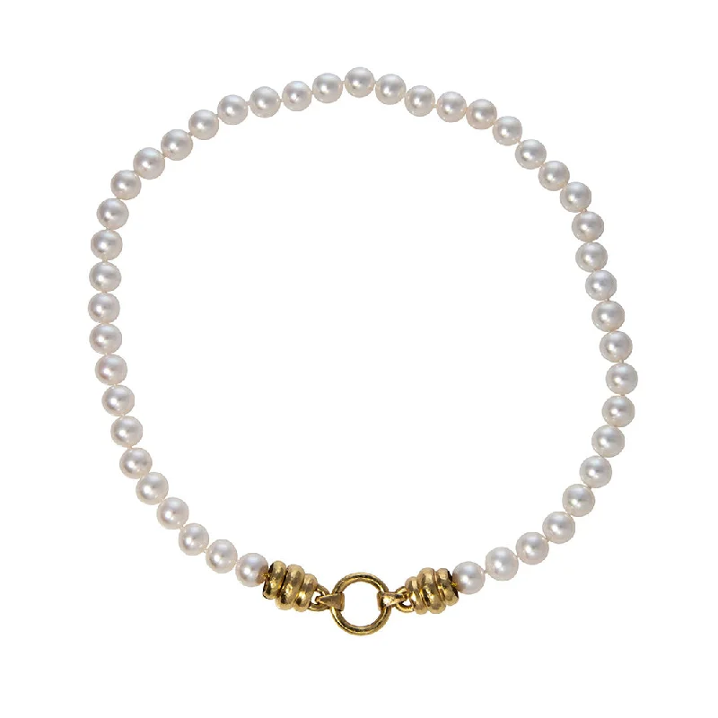 Elizabeth Locke Freshwater Pearl “Martin” Clasp Necklace 17″