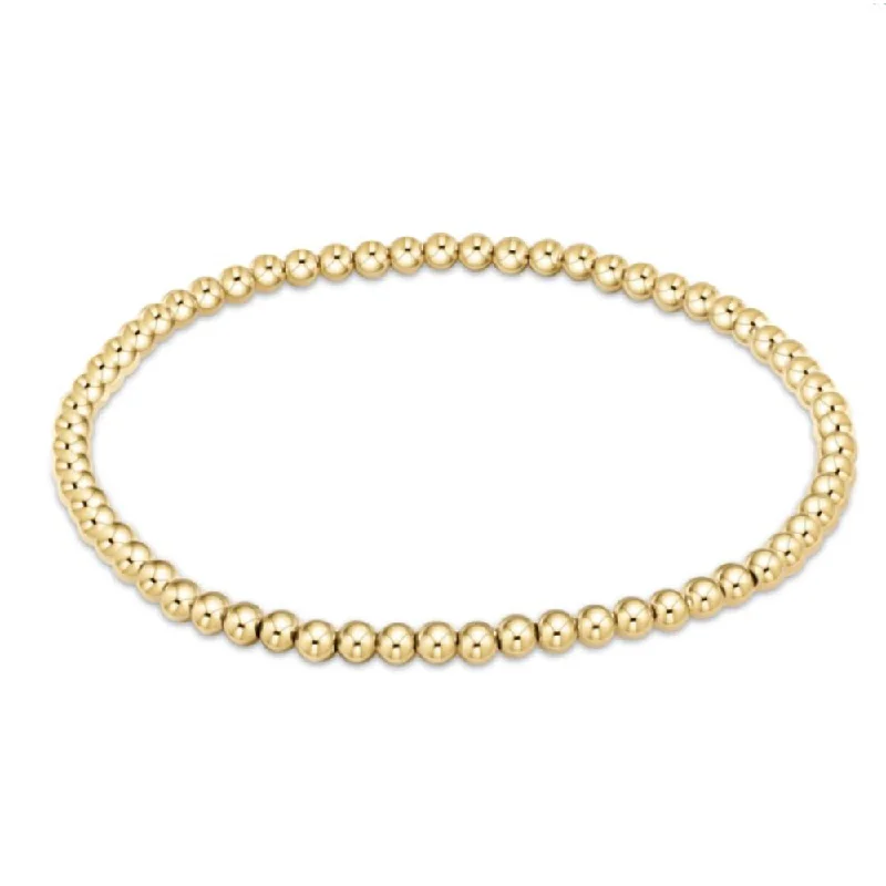 enewton 5.5" egirl Classic Gold 3mm Bead Bracelet