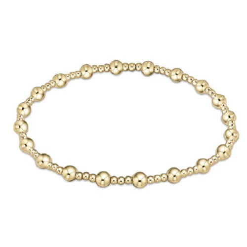 enewton 5.5" egirl Classic Sincerity Pattern 4mm Bead Bracelet - Gold