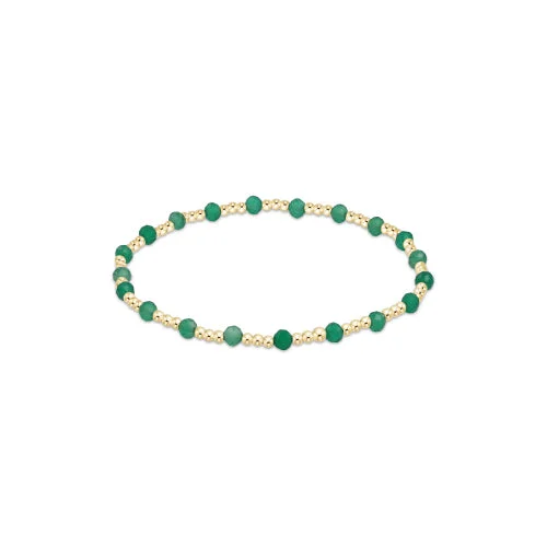 enewton 7.25" extends - Gemstone Gold Sincerity Pattern 3mm Bead Bracelet