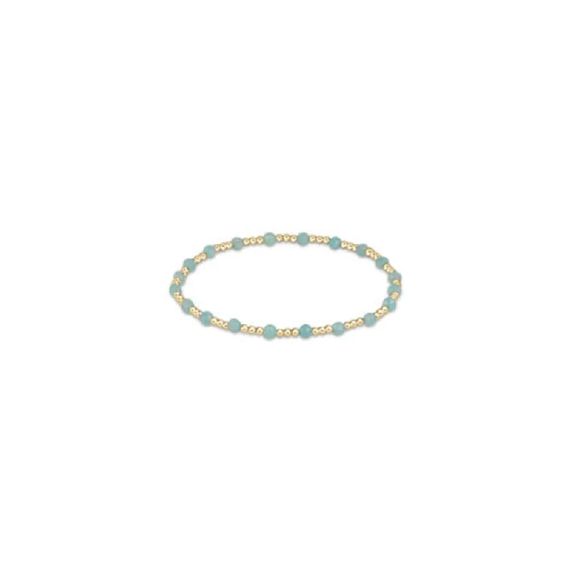 enewton 6.25" Gemstone Gold Sincerity Pattern 3mm Bead Bracelet - Spring/Summer 2024