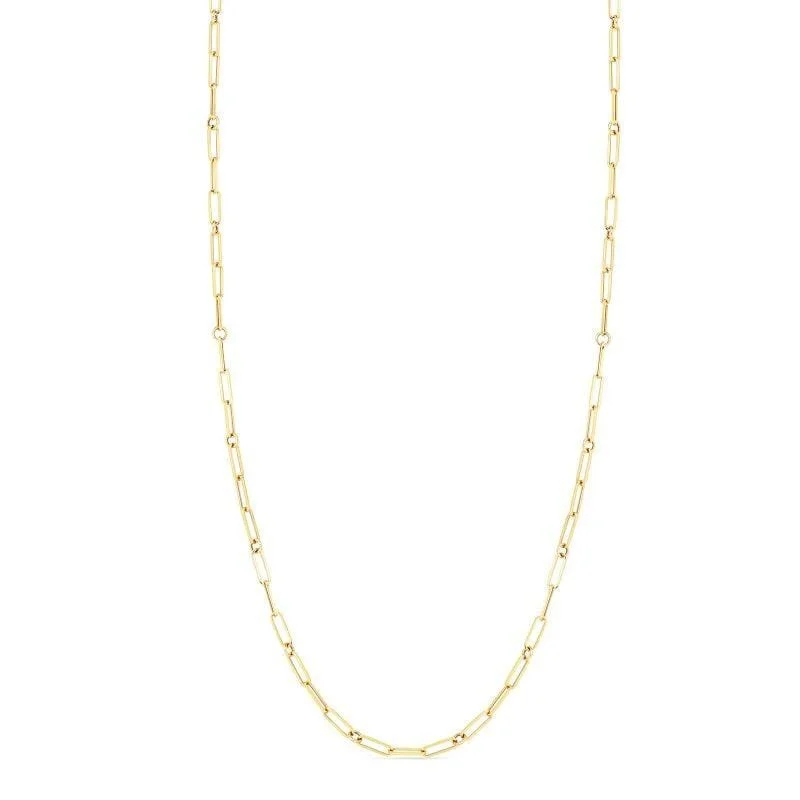 Roberto Coin 18K Yellow Gold Fine Paperclip Link Chain