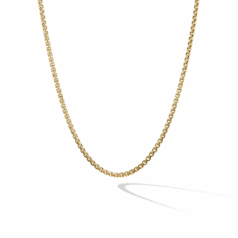 Box Chain Necklace in 18K Yellow Gold, 1.25mm