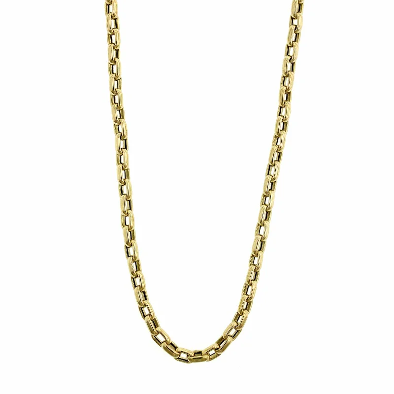 Roberto Coin 18K Yellow Gold Square Oval Link Chain Necklace