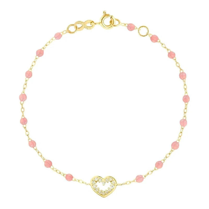 GIGI CLOZEAU Heart Supreme Diamond Bracelet in Blush