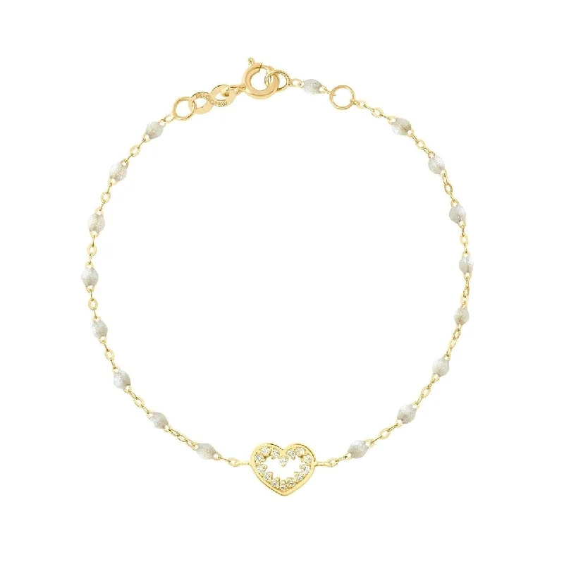 GIGI CLOZEAU Heart Supreme Diamond Bracelet in Opal