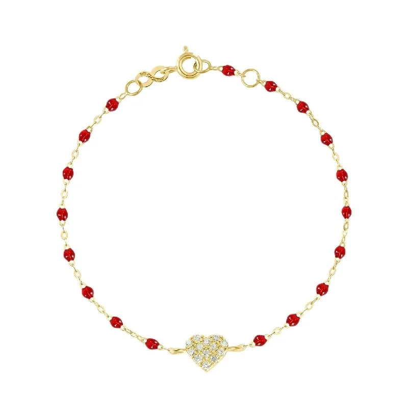 GIGI CLOZEAU In Love Ruby Bead & Diamond Bracelet