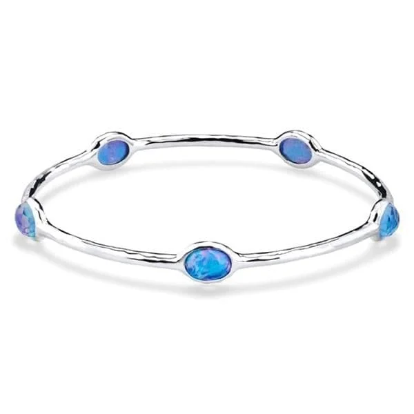 IPPOLITA Rock Candy 5-Stone Bangle in Lapis Triplet