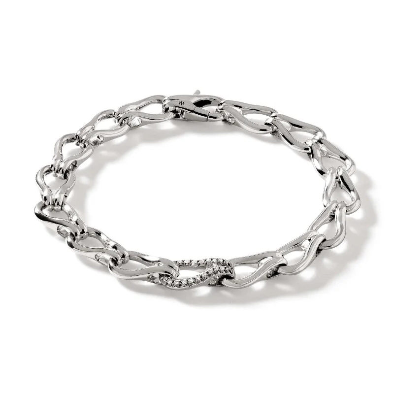 JOHN HARDY Surf Pavé Link Bracelet